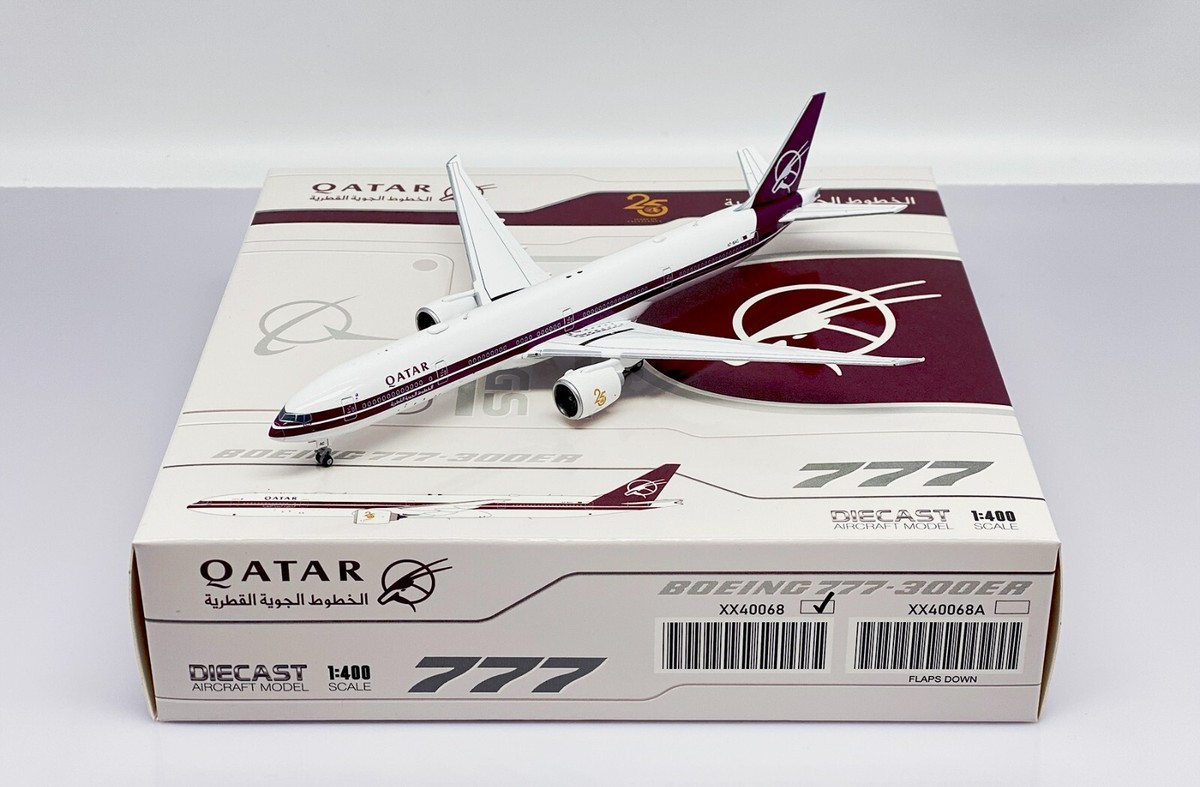 Qatar Airways B777-300ER Reg: A7-BAC JC Wings Scale 1:400 Diecast