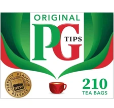 PG Tips Original Black Square Tea Bags(Value Pack of 210 Tea Bags)-FREE SHIPPING