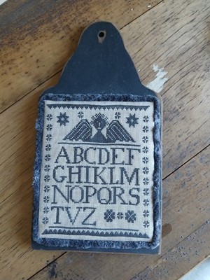 Handmade Cross Stitch Sampler Primitive Finished Piece