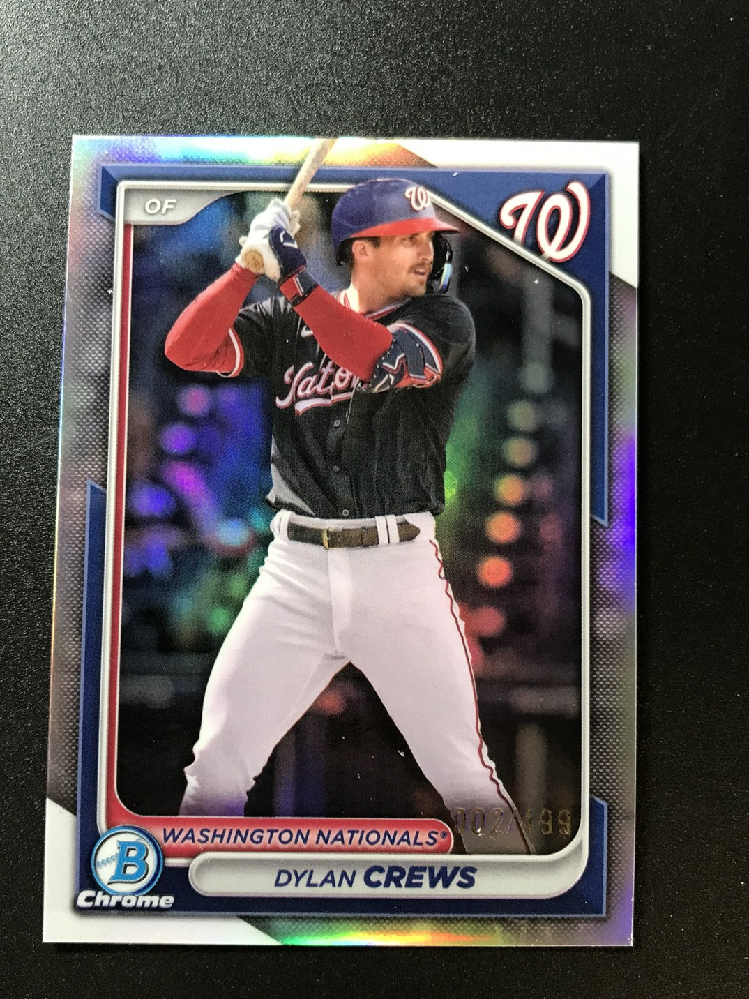 Dylan Crews 2024 Bowman Chrome Refractor Washington Nationals #BCP-193 -HD