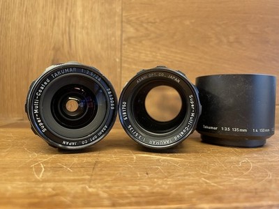 2 Objektiv-Set Near Mint Pentax SMC Takumar 28mm f/3.5 135mm f/3.5 M42 Japan