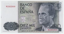 Spain España 10000 Pesetas 24-9-1985 P 161 XF+ Circulated Banknote 