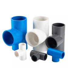 PVC Equal Tee Connector T Type 3 Way Joint Water Supply Pipe Fitting 16-200mm