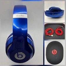 Beats By Dr. Dre Studio 2.0 Wired Headphones Over-Ear Blue Needs New Pads