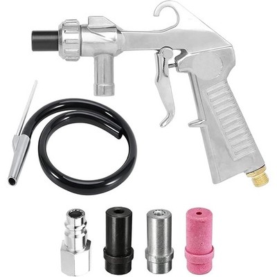 Sandstrahler Sandstrahlpistole + Schlauch + 4 Düsen Set zum Sandstrahlen Polieren
