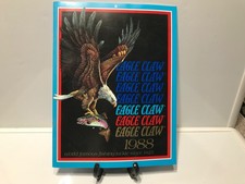 Moulinet couverture aigle griffe 1988 pêche aigle tête blanche cannes hameçons excellent état