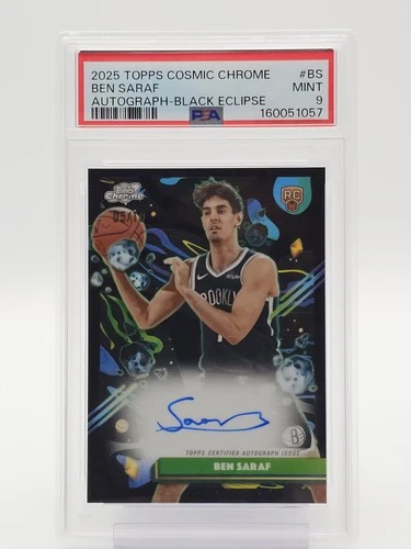 2025 Topps Cosmic Chrome Ben Saraf Base (PSA 9)