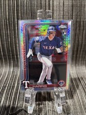 2025 Topps Chrome Dustin Harris #131 Prism Refractor RC Rangers