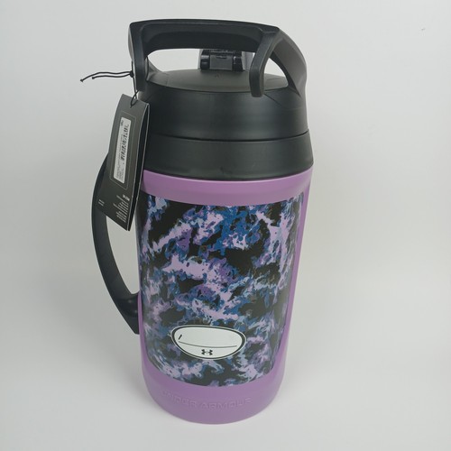 NWT Under Armour Playmaker Fence-Hook Insulated Water Jug 64 oz Purple Black - Picture 3 of 7