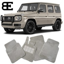 2019- 2027 Beige Sheepskin Floor Mats Mercedes Benz G Class W464 G550 G580 G63