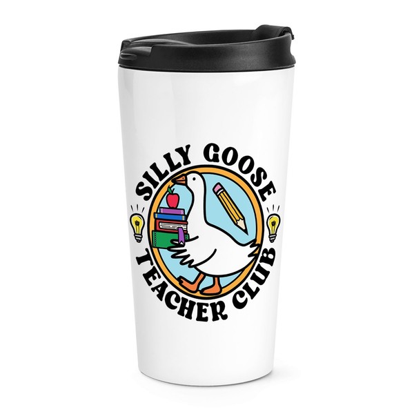 Silly Goose Teacher Club Thermobecher 16Oz Weiß Metall Isoliert Becher 1Er-image