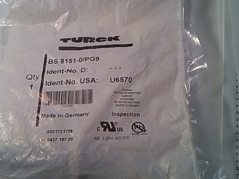 Turck BS 8151-0/PG9, U6570