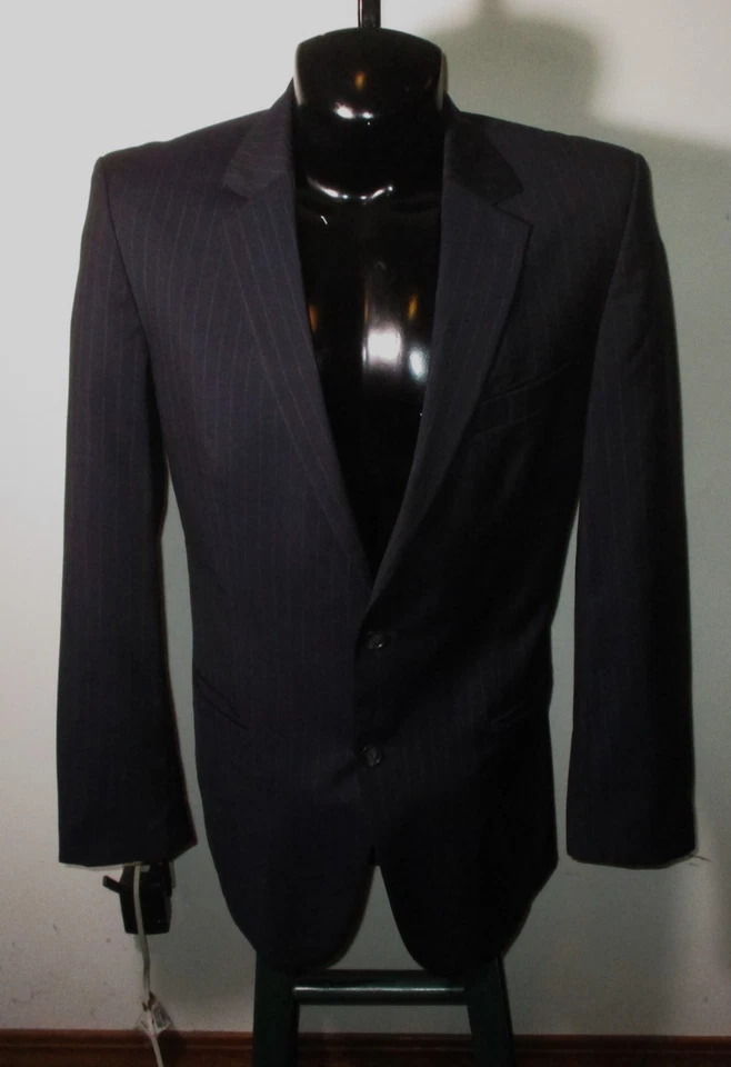 Traje de 2 piezas HUGO BOSS azul marino 100 % lana para hombre talla 42 largo, 36X32 Foto 2 de 4