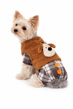 Dog Winter Coat Soft Fleece Hoodie with Plush Back, Warm Pet Jacket for Dogs