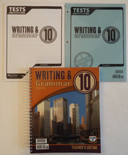 Lot BJU Press Writing & Grammar 10 Tests Answ...