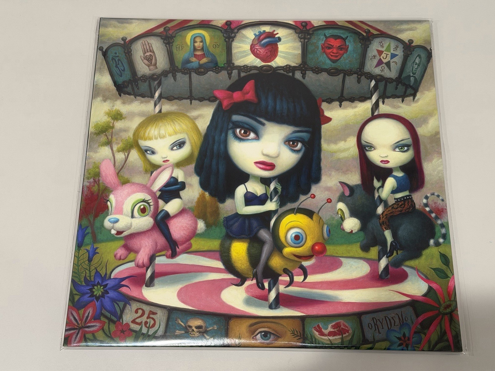 Jack Off Jill Clear Hearts Grey Flowers Splatter Vinyl LP Record Limited LE1000