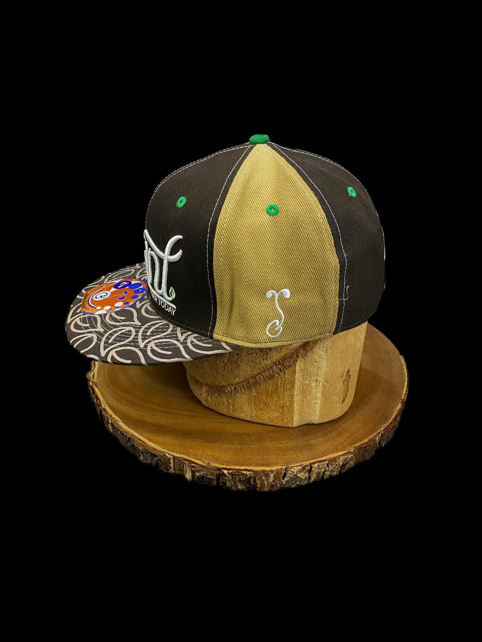 Grassroots California Cap 7 Fitted Hat Plaant Brown Mustard 420 Limit Edit NWT