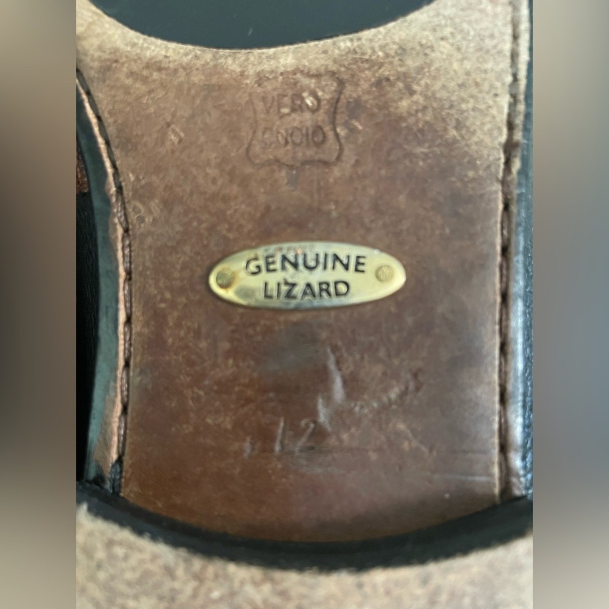 Alan Payne Wellesley II Honey/Black Genuine Lizard Loafers 