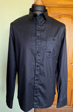 Camisa negra con cubierta de manga larga encerada Tiger of Sweden para hombre, talla L, ¡en muy buena condición!