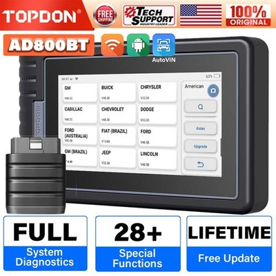 Topdon Automotive AD800BT Full System OBD2 Scanner Car Diagnostic Tool TPMS DPF