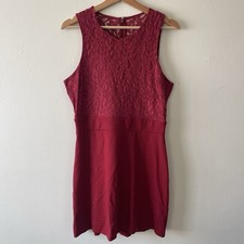 Y2K Express Womens Red Lace Sleeveless Mini Dress Size 10