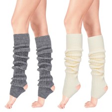 Women Girls Ballet Leg Warmers Knitted Long Stirrup Yoga Socks Ankle Dance