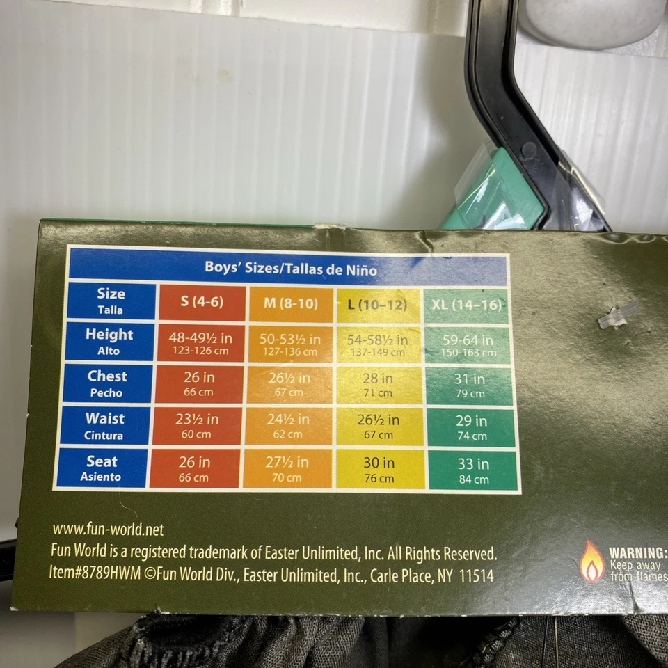 Completo Zombie Talla 14-16 Nuevo XLarge Niño Disfraz Mundo Divertido Foto 4 de 4