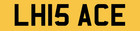 LH NUMBER PLATE PRIVATE REGISTRATION LH15 ACE PERSONAL REGISTRATION MARK ACE REG