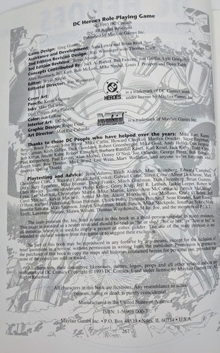 DC Heroes Role-Playing Game Third Edition Mayfair games 267 - Bild 4 von 6