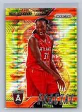 2024 Panini Prizm WNBA Tina Charles #15 Fractal Green Pulsar #/75 Atlanta Dream