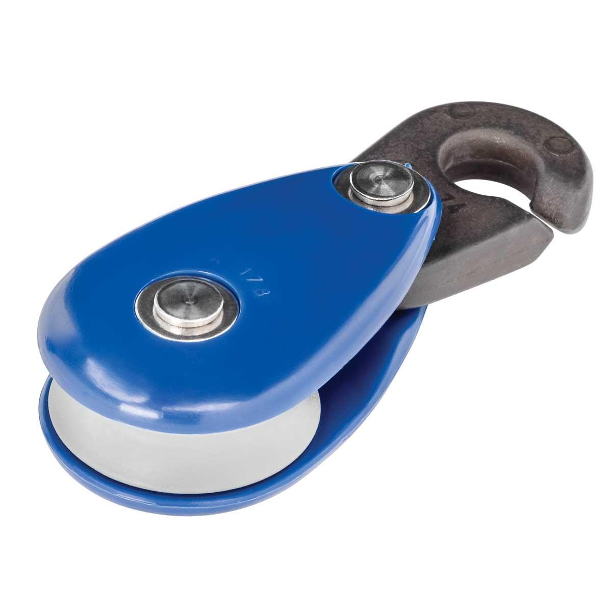 Allen 29mm Nylon Pulley Block with Inglefield Clip - Royal Blue