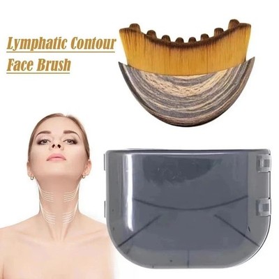 New Lymphatic Contour Face Brush, Dry Brushing Face Brush, Lymphatic DrainageNew