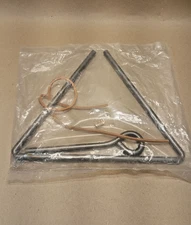 Rancher Farmer Dinner Bell Triangle W/ Striker Heavy Iron Triangle Bell 13"