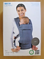 Beco Gemini Baby Carrier - 0m , 7-35 lbs., XS-XXL Adjustable Seat Grey