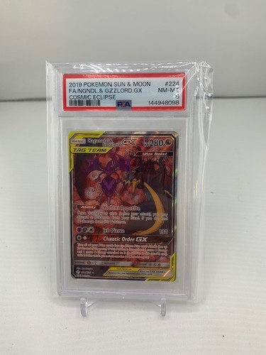 Naganadel & Guzzlord-GX graded PSA 8 for sale on eBay