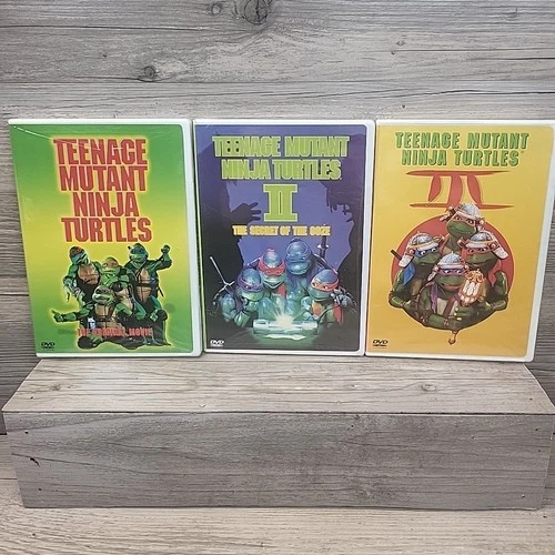 New Sealed Teenage Mutant Ninja Turtles Trilogy 1 2 3 (1990) Original Movies