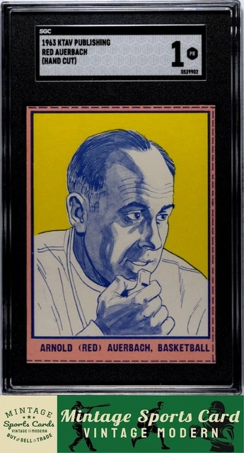 1963 KTAV Pub Jewish Sports Champions - Red Auerbach - Boston Celtics SGC 1