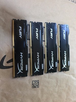 HyperX Fury DDR4 RAM 16GB Kit (4x4GB) Black Excellent 2666MHz