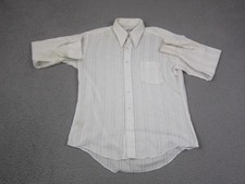 Vintage K-Mart Shirt Adult Large White Disco Leisure 70s 60s Mens Button Up