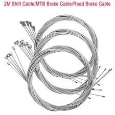 5Pcs 2M MTB Bike Brake Cable Stainless Steel Gear Shift Inner Wire Road Bike