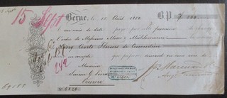 (W4) Wechsel BERNE / BERN von 1850 über 500 Florins Sina Wien