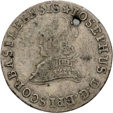 Schweiz-Basel 12 Kreuzer 1788 Joseph Sigismund Roggenbach 1,5 g Münze #TCK336