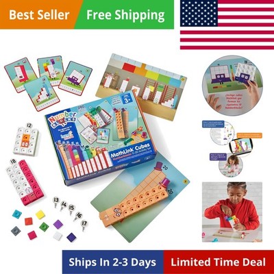 MathLink Cubes Numberblocks 11-20 Activity Set, 30 Preschool Learning Activit...