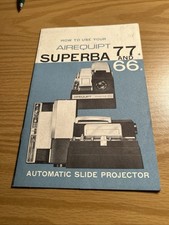 Vintage How To Use Your Airequipt Superba 77 And 66 Manual Booklet. Exc Cond  