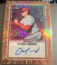 2025 Leaf Vivid Baseball ETHAN CONRAD Chicago Cubs Prospect Auto Orange  4/4
