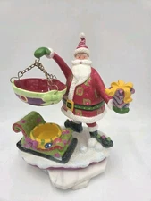Home Interiors Santa Claus tealight scented tart candle holder warmer 