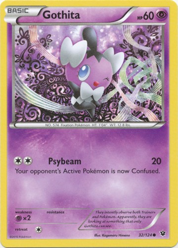 Pokemon - Gothita - 32/124 - Common - XY - Fates Collide - NM
