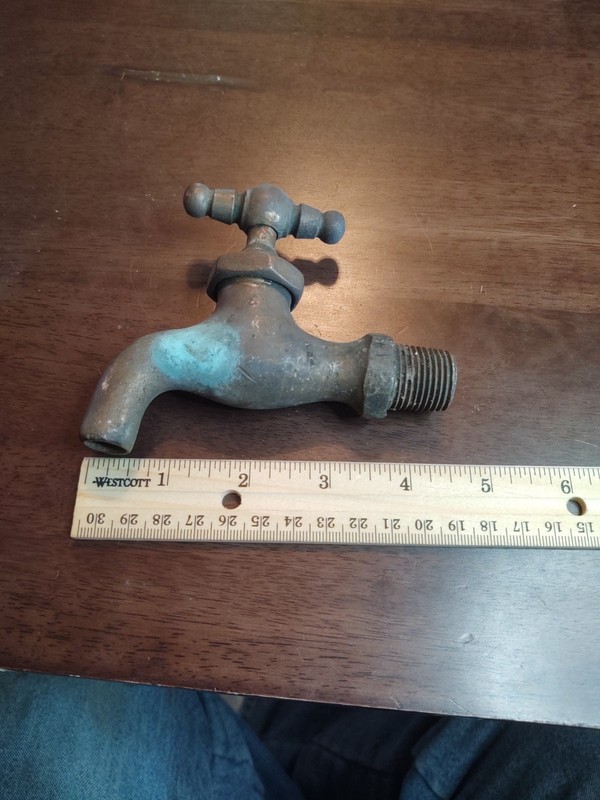 Vintage Regent Brass Water Faucet Spigot Hose Bib Farmhouse N/ Patina Spigot  A2