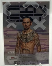2025 Topps UFC Finest MAX HOLLOWAY #45 Purple Refractor /250 Lightweight