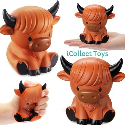 VIRAL Squishy Highland Cow Squishy JUMBO 4.7  Slow-Rising Foam Squishy